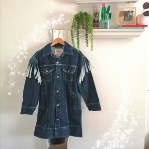 Over Size Fringe Ranch Jacket
